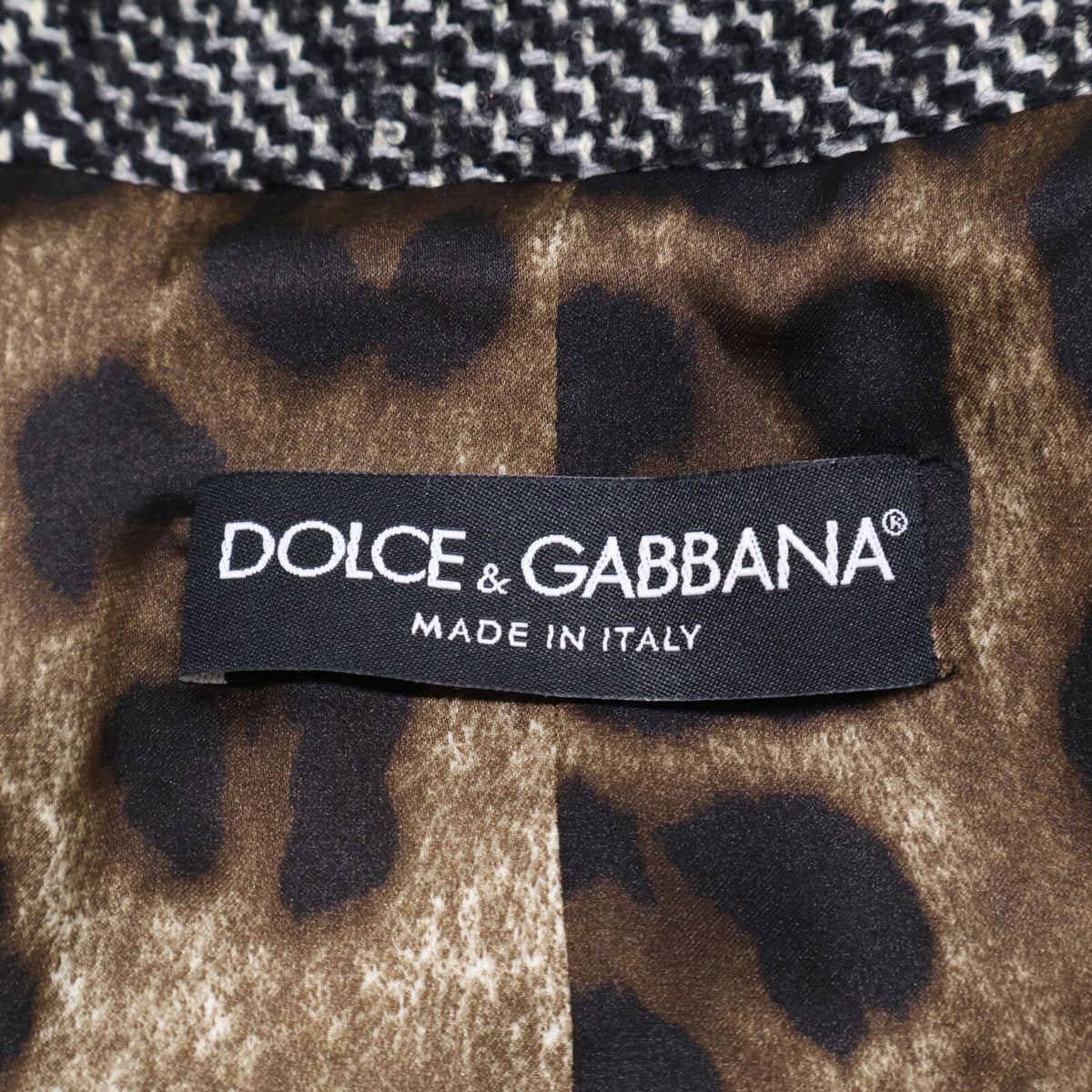 Dolce & Gabbana Lining Leopard Print Tweed Long 42 — view 5