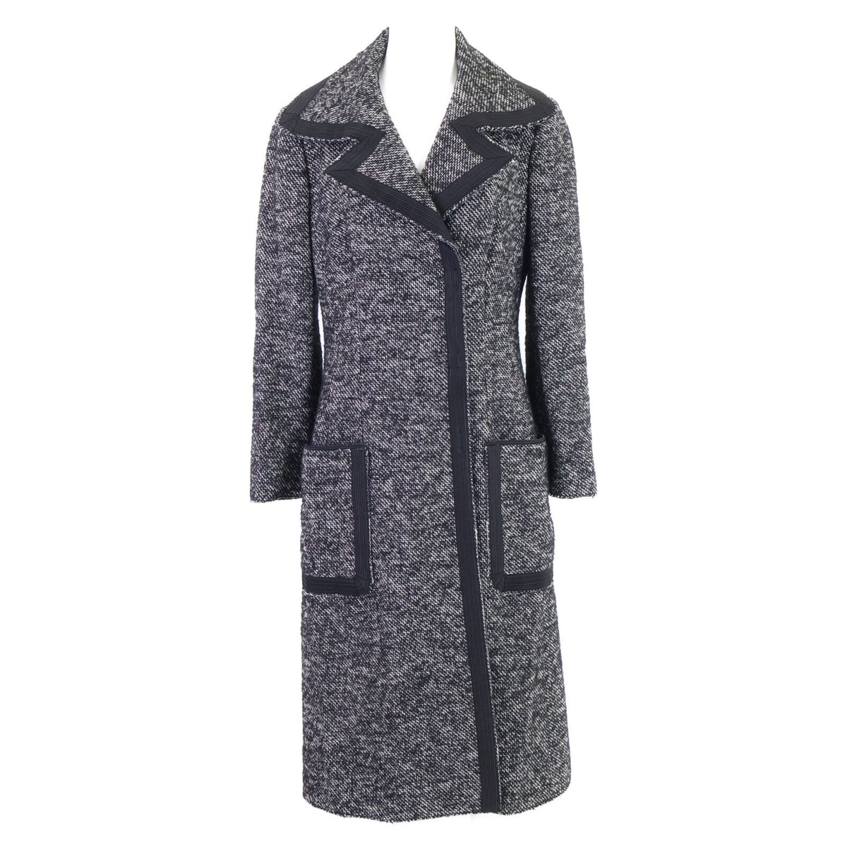 Dolce & Gabbana Lining Leopard Print Tweed Long 42