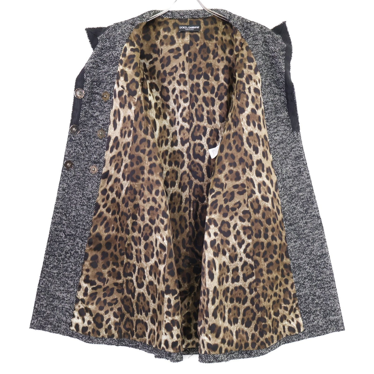 Dolce & Gabbana Lining Leopard Print Tweed Long 42 — view 4