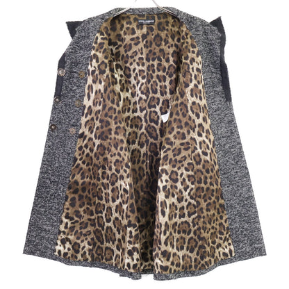 Dolce & Gabbana Lining Leopard Print Tweed Long 42 — view 4