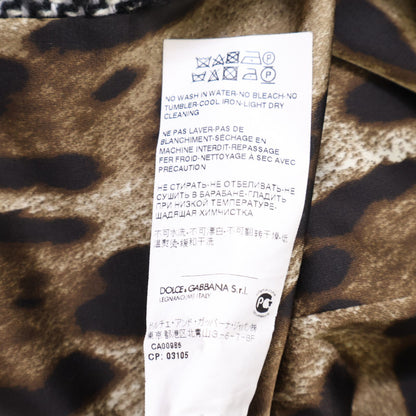Dolce & Gabbana Lining Leopard Print Tweed Long 42 — view 7