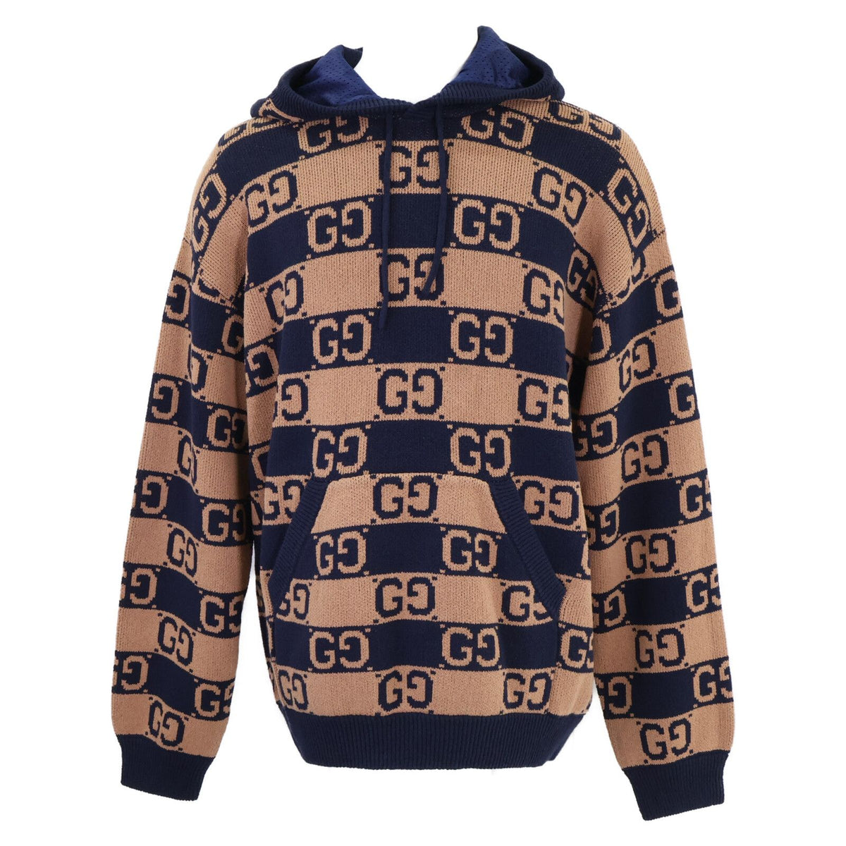 Gucci GG Cotton Jacquard Pullover Knit Hoodie
