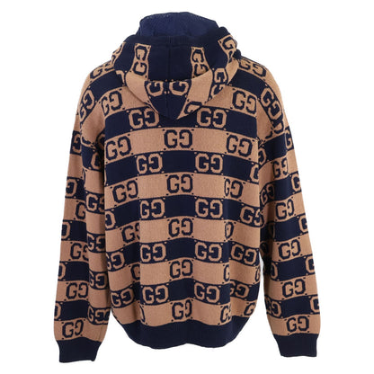 Gucci GG Cotton Jacquard Pullover Knit Hoodie — view 3