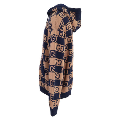 Gucci GG Cotton Jacquard Pullover Knit Hoodie — view 2