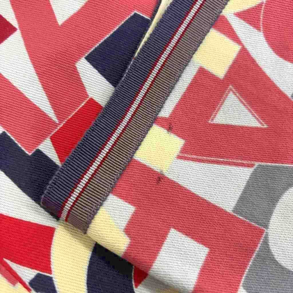 Chanel 00A Flare Pants Stretch Logo Print Multi CC Red Gray Navy Multicolor 42 — view 8