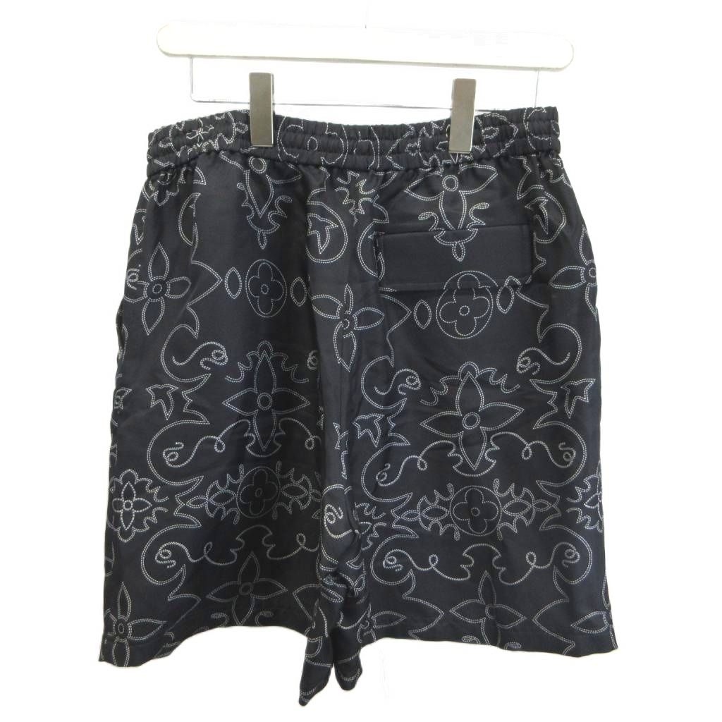 Louis Vuitton Shorts Silk 100% LV Arabesque Motif All Over Print Drawstring 50 — view 2