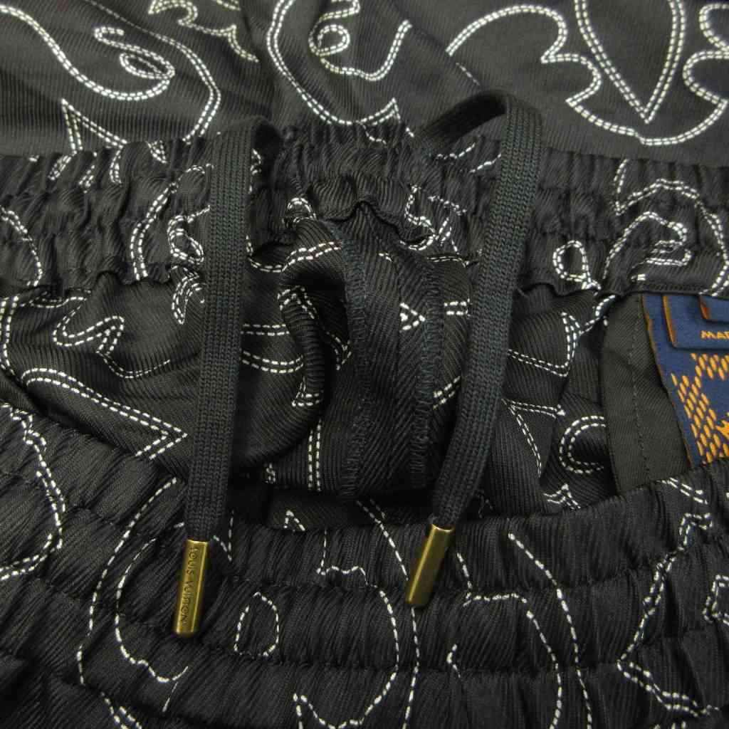 Louis Vuitton Shorts Silk 100% LV Arabesque Motif All Over Print Drawstring 50 — view 6