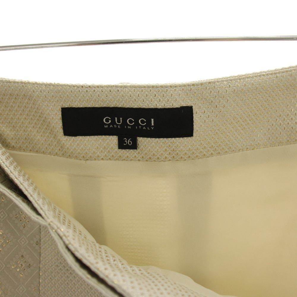 Gucci Set Top and Bottom Jacket Zip-up Trapezoidal Skirt Mini Glitter Blend — view 7