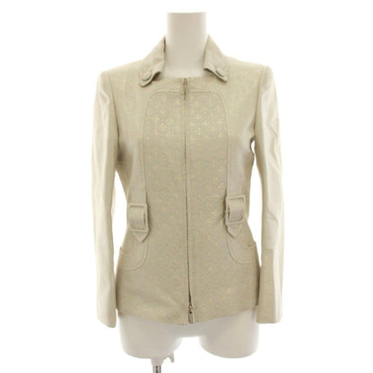 Gucci Set Top and Bottom Jacket Zip-up Trapezoidal Skirt Mini Glitter Blend — view 2