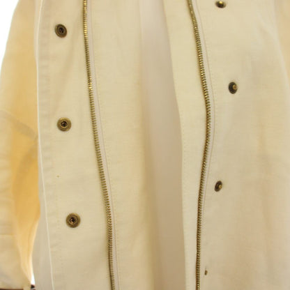 Gucci Stand Collar Jacket Hemp Linen Belt Design Ivory 36 — view 6