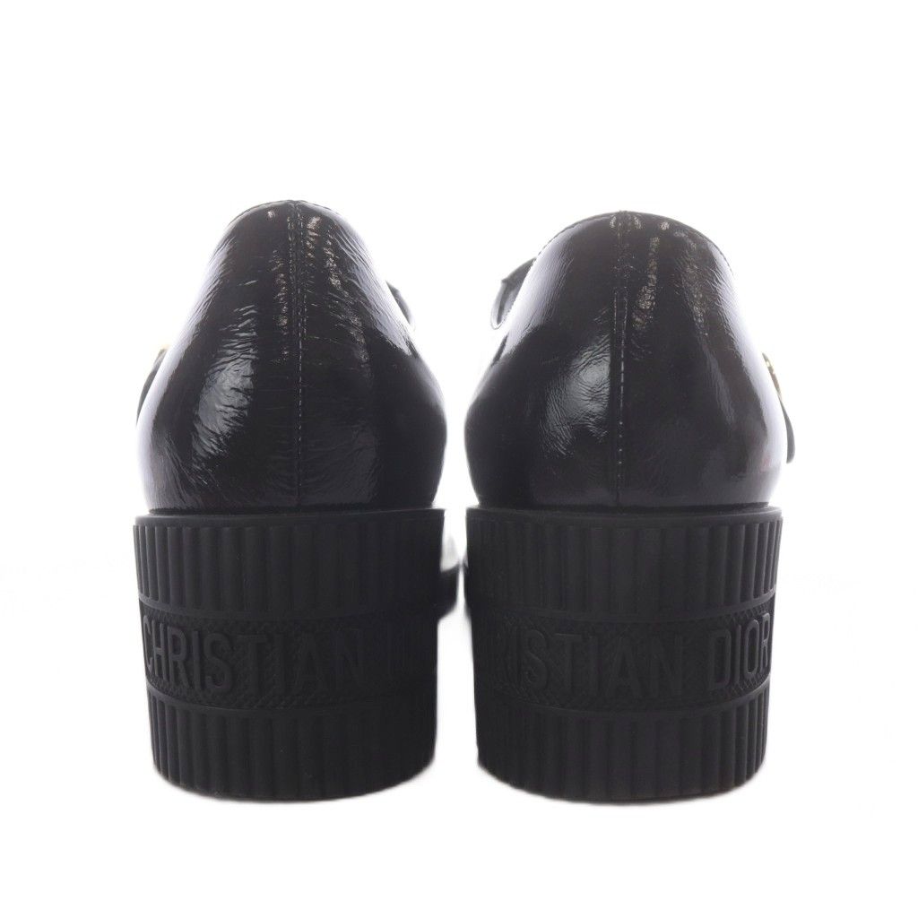 Dior D-doll Pumps Mary Jane Chunky Heel Strap Patent Leather Black — view 3