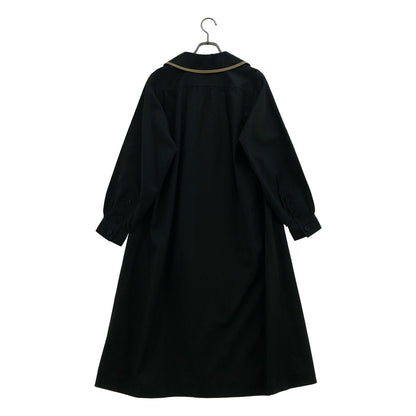 Saint Laurent Vintage Cotton Piping Overcoat Black — view 4