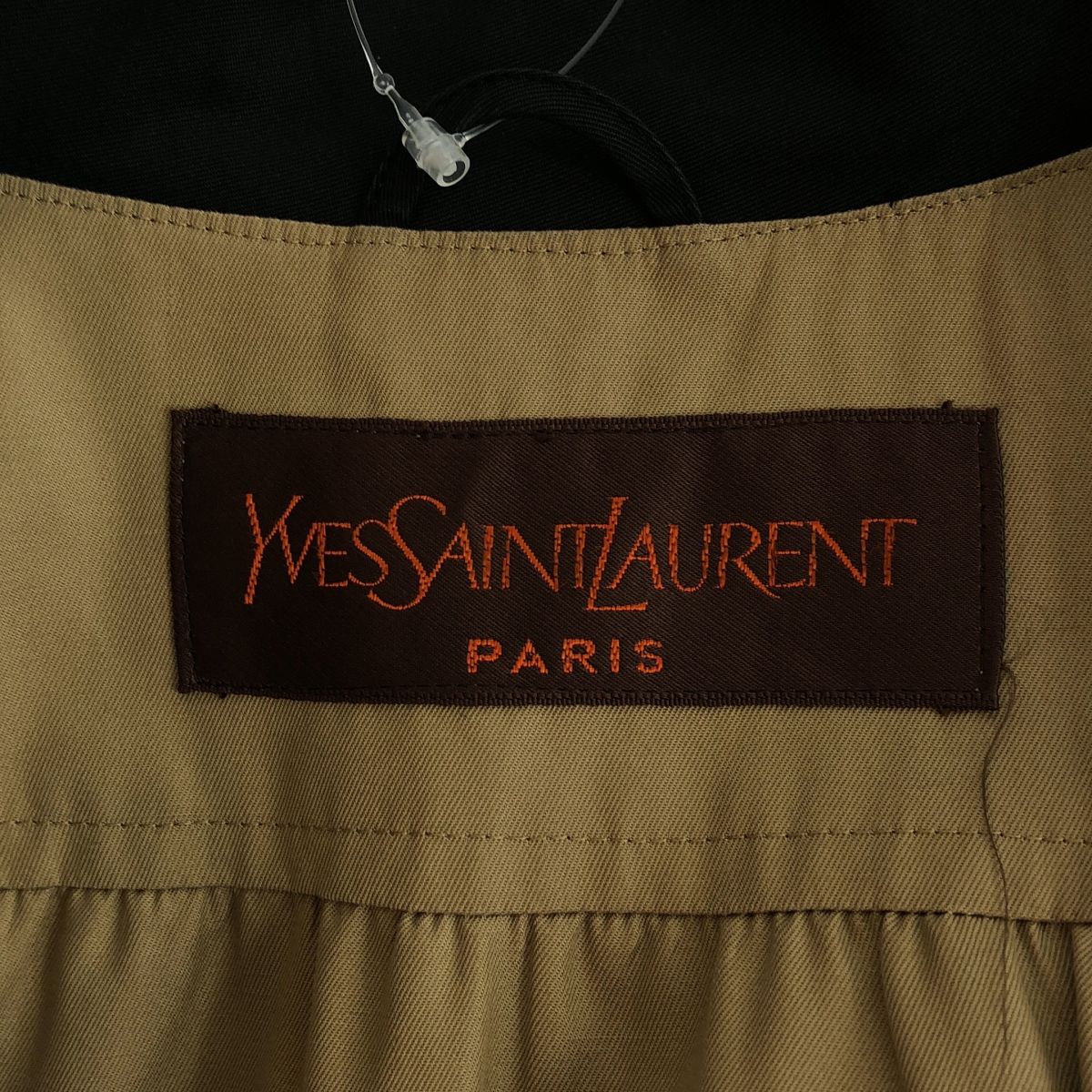 Saint Laurent Vintage Cotton Piping Overcoat Black — view 5