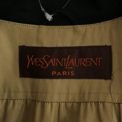 Saint Laurent Vintage Cotton Piping Overcoat Black — view 5