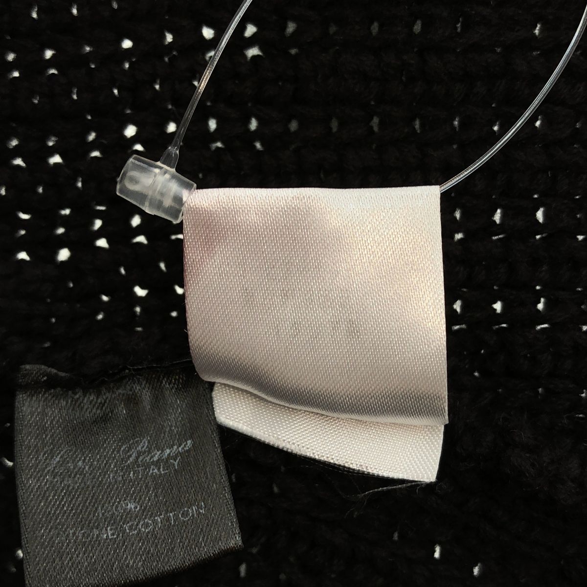 Loro Piana Cotton Knit Cardigan Jacket Black 40 — view 7