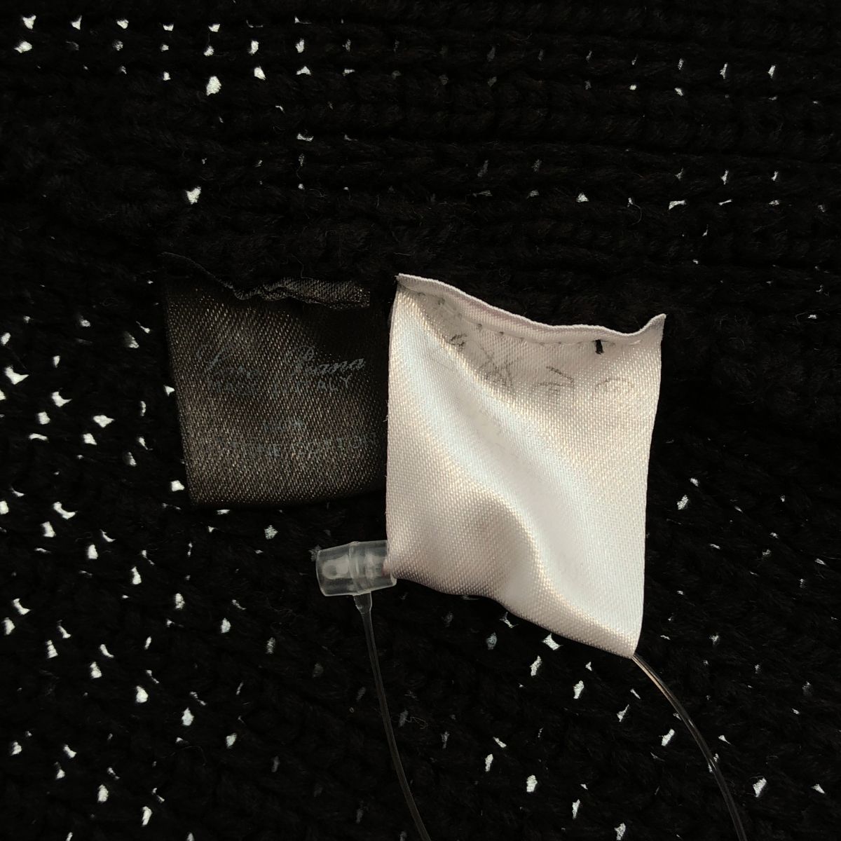 Loro Piana Cotton Knit Cardigan Jacket Black 40 — view 6