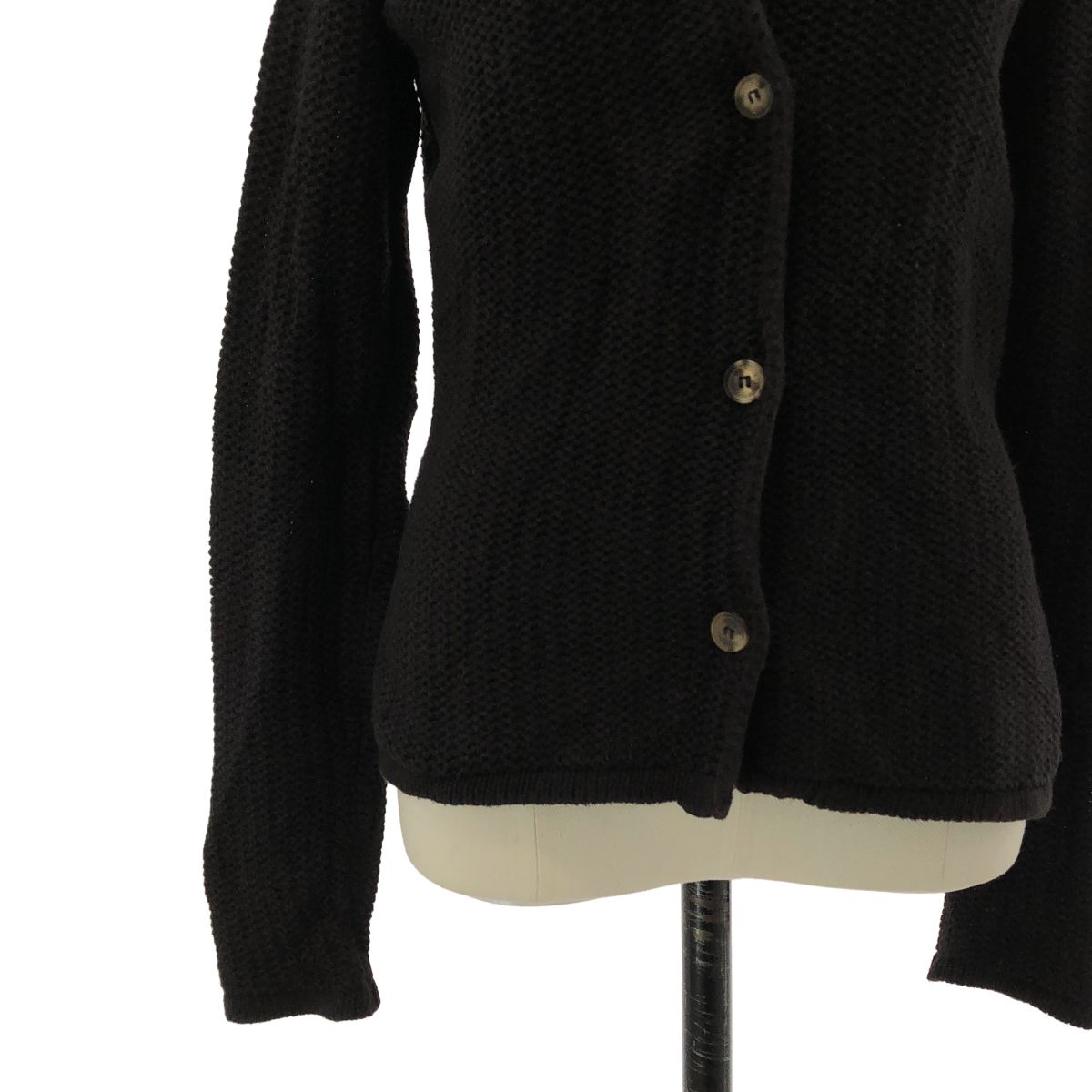 Loro Piana Cotton Knit Cardigan Jacket Black 40 — view 3