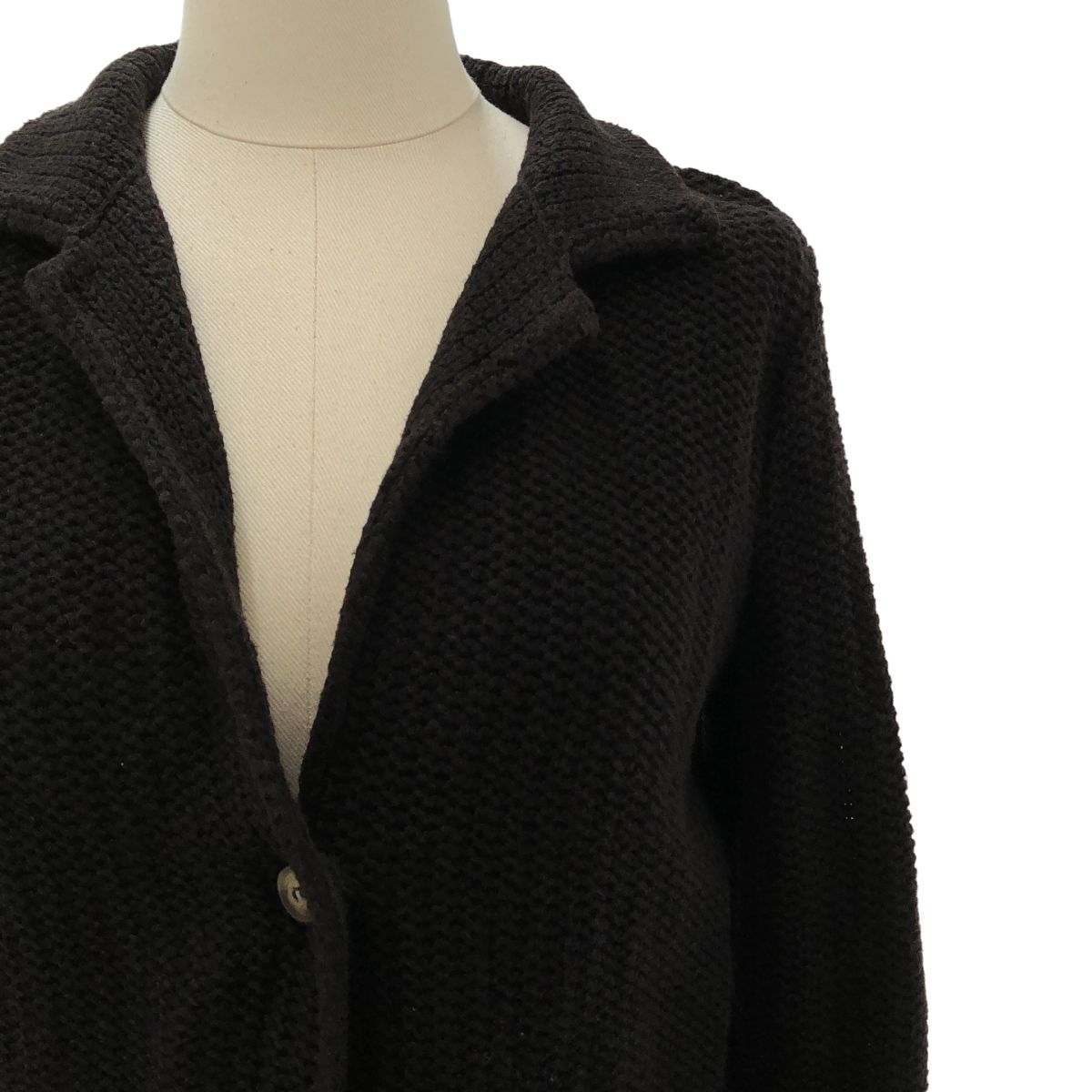 Loro Piana Cotton Knit Cardigan Jacket Black 40 — view 2