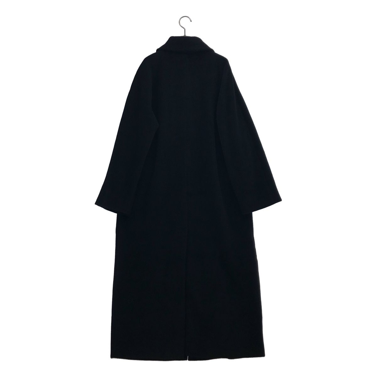 Max Mara Wool Cashmere Soutien Collar Long Coat Black 40 — view 5