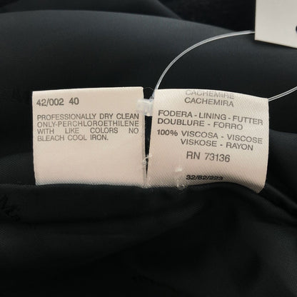 Max Mara Wool Cashmere Soutien Collar Long Coat Black 40 — view 8