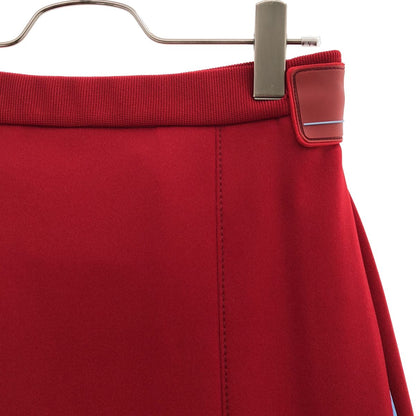 Prada Sport Rubber Patch Side Line Jersey Wrap Skirt Red 42 — view 2
