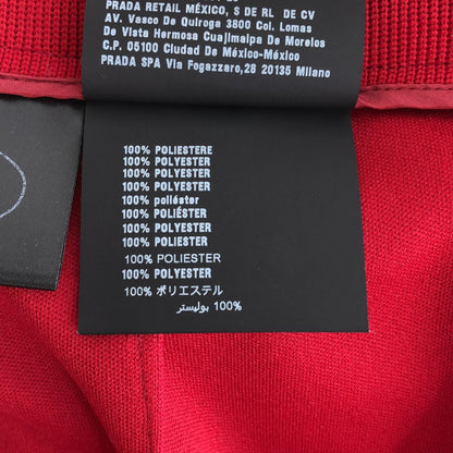 Prada Sport Rubber Patch Side Line Jersey Wrap Skirt Red 42 — view 7