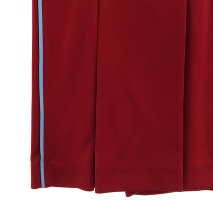Prada Sport Rubber Patch Side Line Jersey Wrap Skirt Red 42 — view 3
