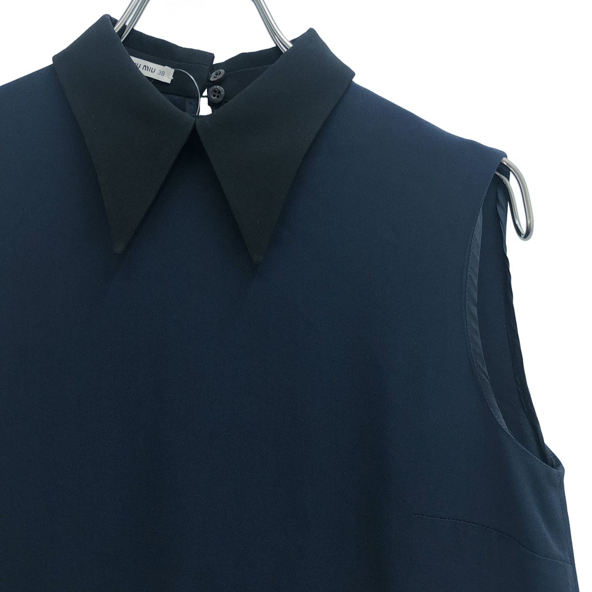 Miu Miu Sleeveless Dress Navy 38 — view 2