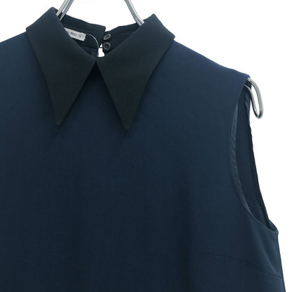Miu Miu Sleeveless Dress Navy 38 — view 2