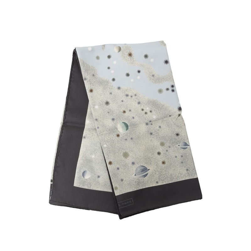 Hermes Carre 90 la Voie Lactee Milky Way Scarf Gray Multicolor Silk — view 8