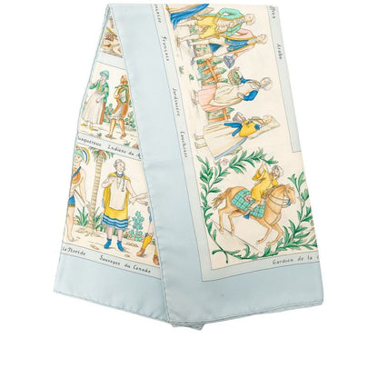 Hermes Carre 90 Costumes Civils Actuels Modern Citizen Scarf Multicolor Silk — view 8
