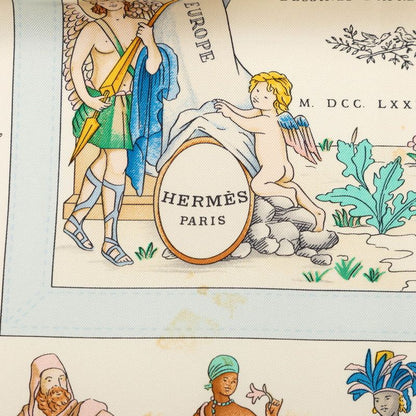 Hermes Carre 90 Costumes Civils Actuels Modern Citizen Scarf Multicolor Silk — view 3