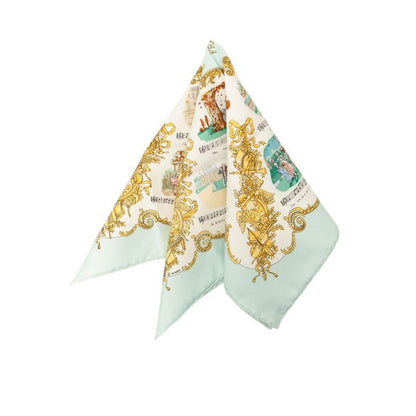 Hermes Carre 45 Chansons de France French Song Scarf Multicolor Silk — view 8
