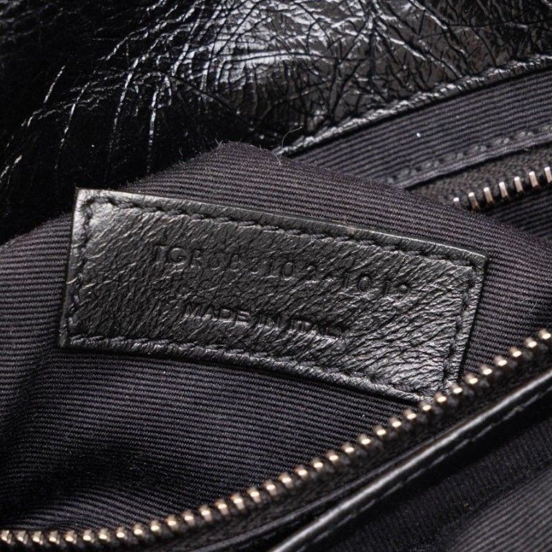 Saint Laurent Cassandra Niki YSL Logo Chain Shoulder Bag Black Leather — view 6