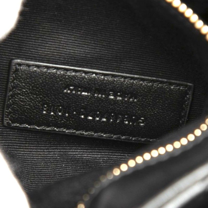 Saint Laurent YSL Logo Loulou Toy Crossbody Shoulder Bag Black Leather — view 6