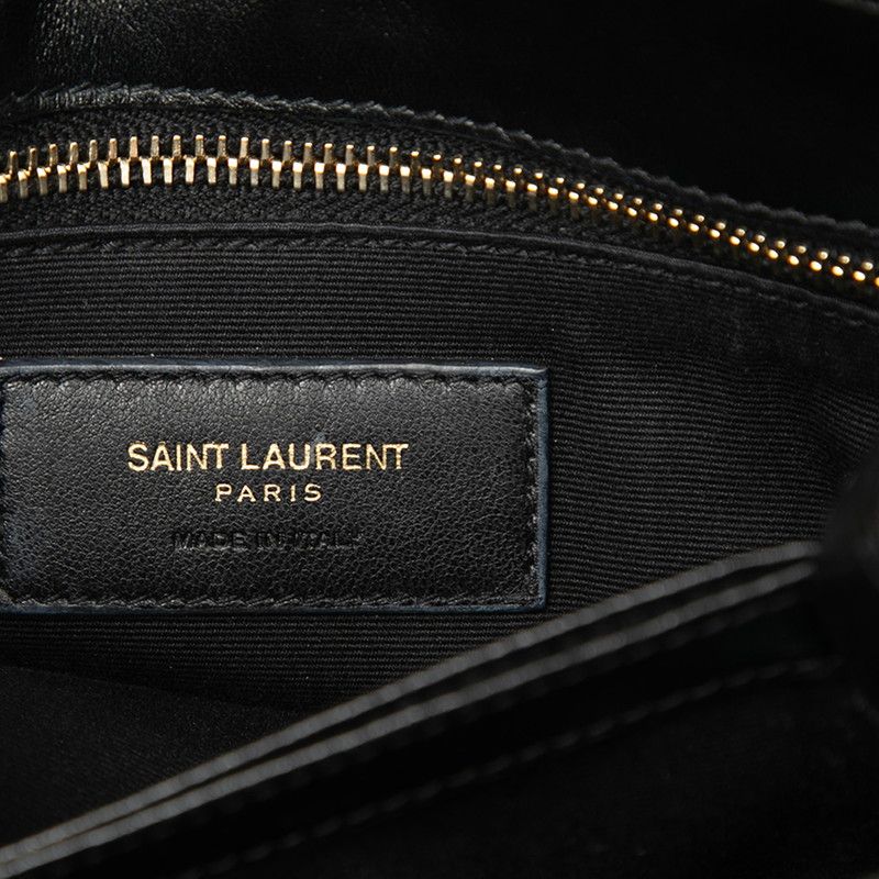 Saint Laurent YSL Logo Loulou Toy Crossbody Shoulder Bag Black Leather — view 5