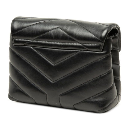 Saint Laurent YSL Logo Loulou Toy Crossbody Shoulder Bag Black Leather — view 2
