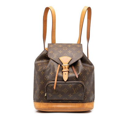 Louis Vuitton Monogram Montsouris MM Backpack Brown Leather