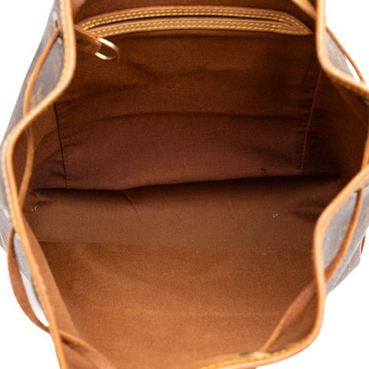Louis Vuitton Monogram Montsouris MM Backpack Brown Leather — view 4
