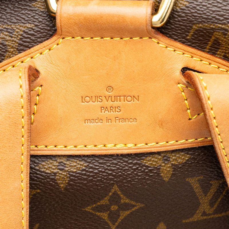 Louis Vuitton Monogram Montsouris MM Backpack Brown Leather — view 5