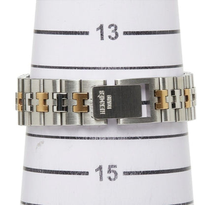 Hermes Clipper Watch White Silver Gold Stainless Steel — view 7