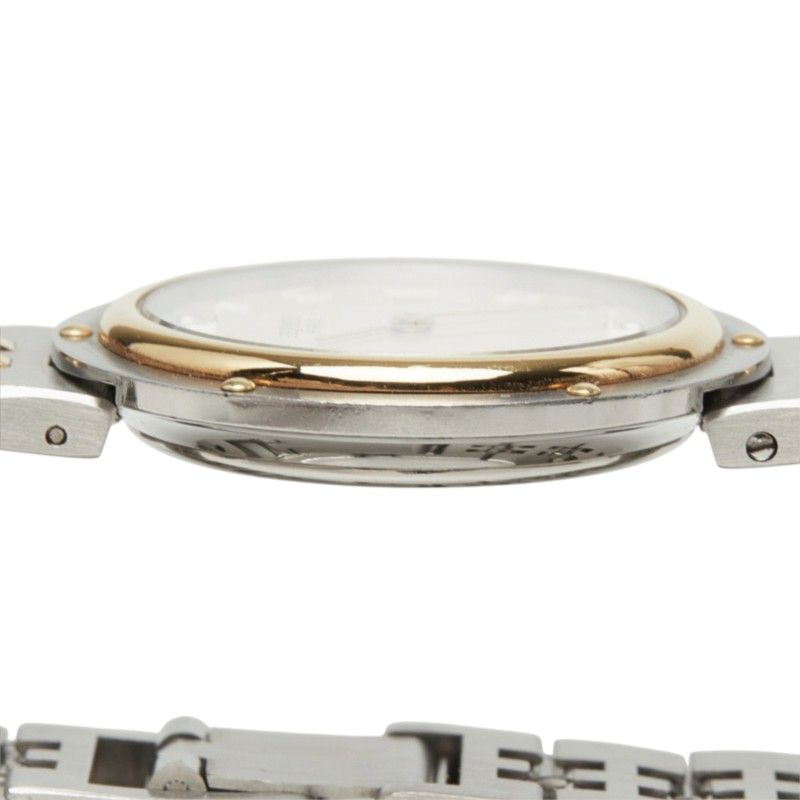 Hermes Clipper Watch White Silver Gold Stainless Steel — view 4