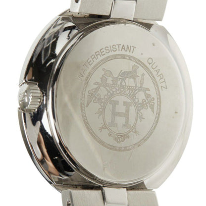 Hermes Clipper Watch White Silver Gold Stainless Steel — view 6