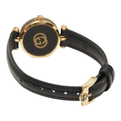 Gucci Watch Black Gold Stainless Steel Leather — view 5