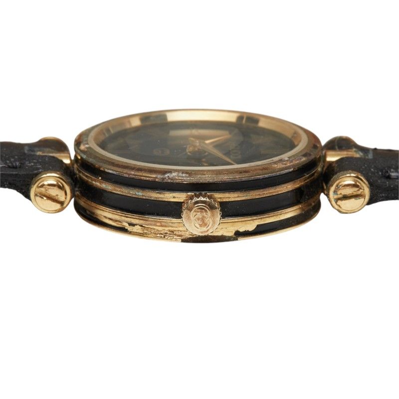 Gucci Watch Black Gold Stainless Steel Leather — view 3