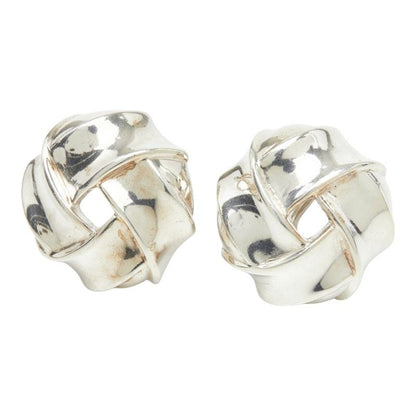 Tiffany & Co Ribbon Knot Earrings Silver — view 3