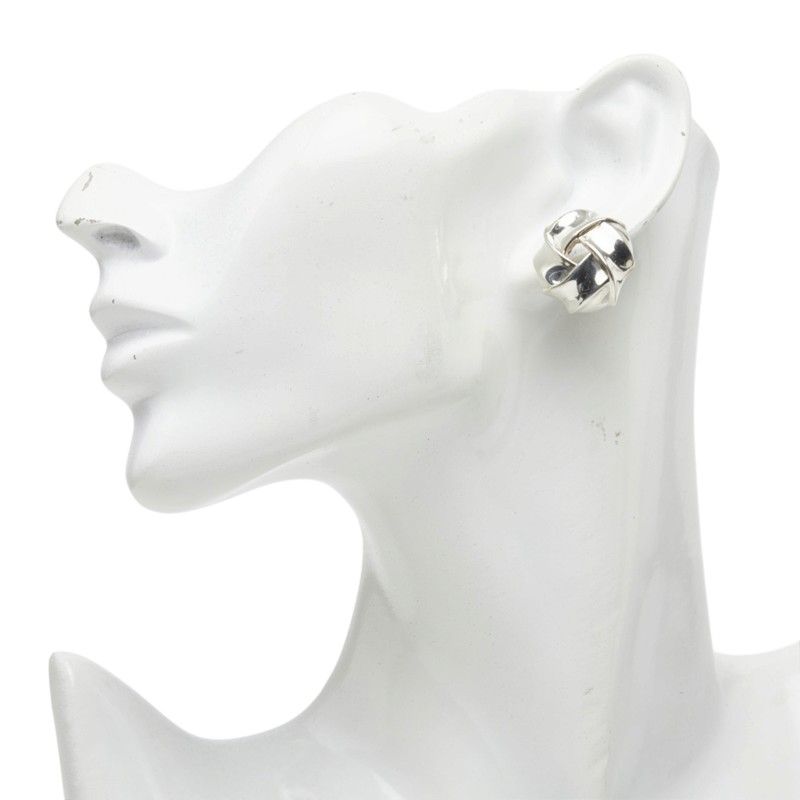 Tiffany & Co Ribbon Knot Earrings Silver — view 5