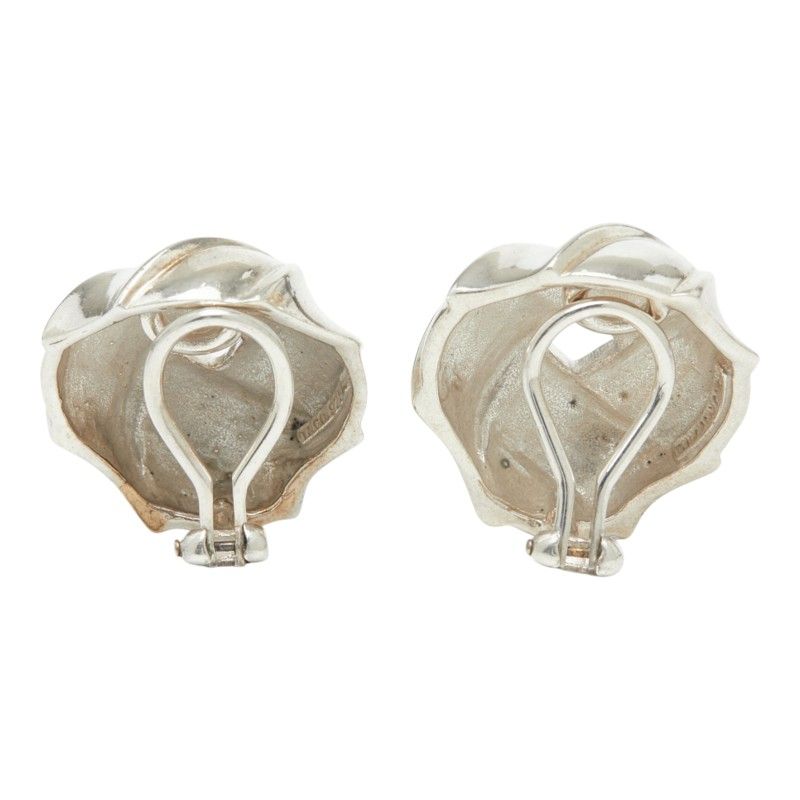 Tiffany & Co Ribbon Knot Earrings Silver — view 2