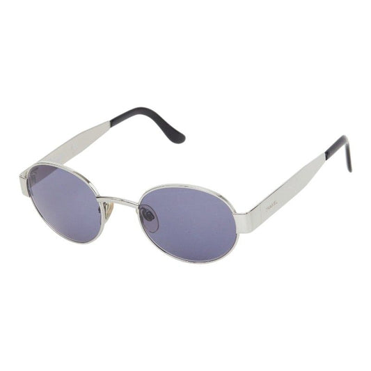 Chanel Sunglasses Blue Silver Acetate Metal Eyewear