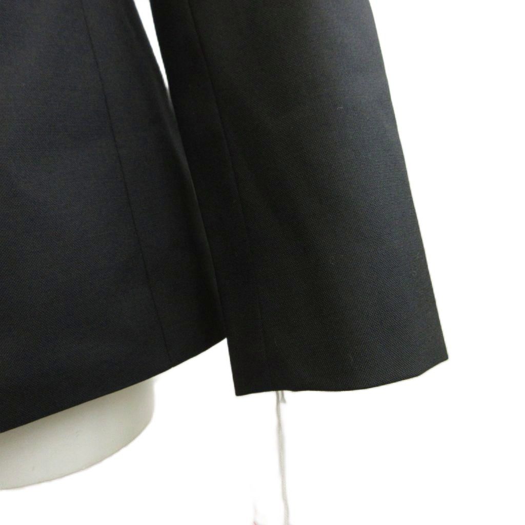 Dior Uniform Uniforme Wool Peak Lapel Tailored Jacket Black CD Logo Button 38 — view 6